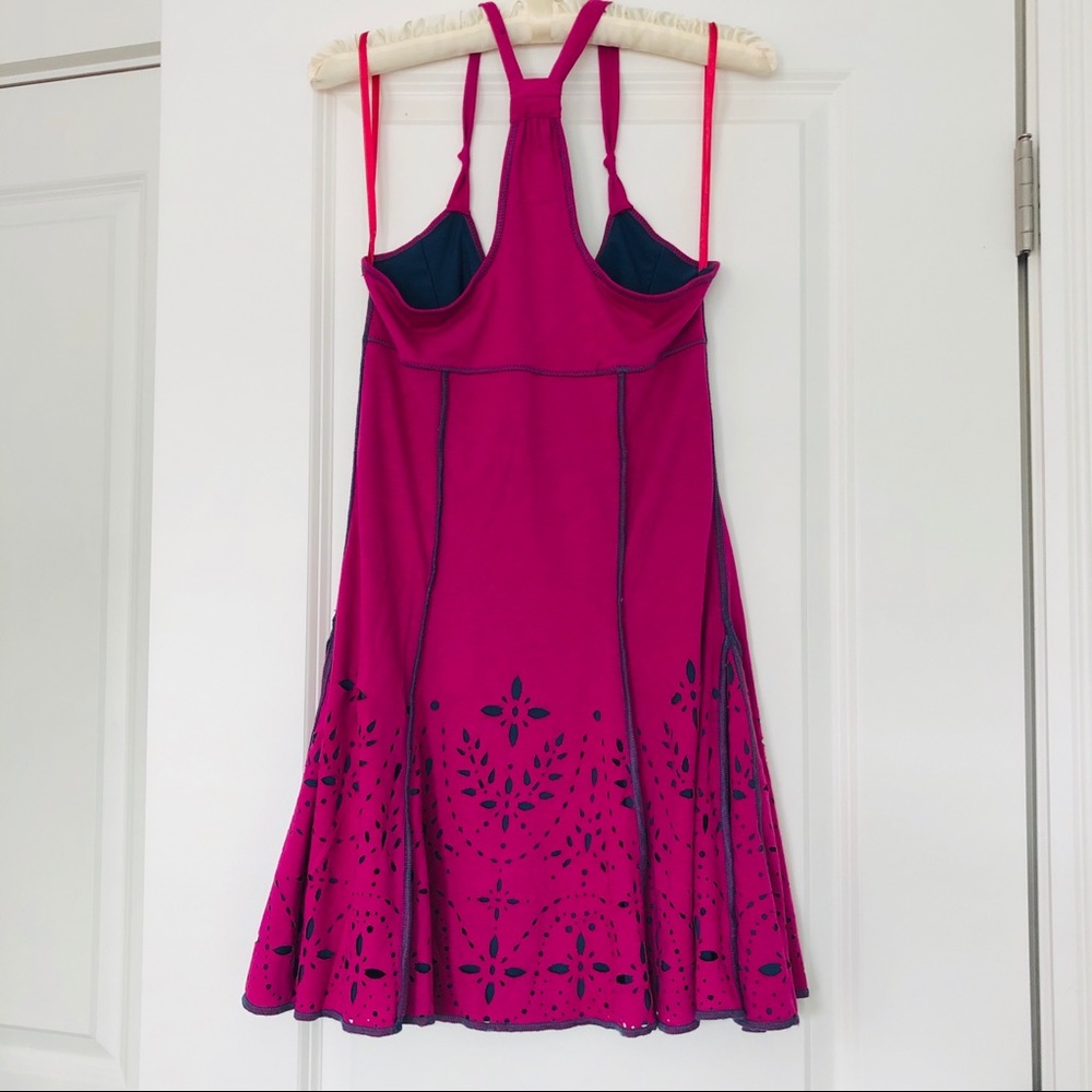 VINTAGE Free People Dress Racerback Pink Flare Mini  XS - Picture 3 of 8